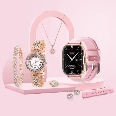 Picture of A58 Plus Smartwatch | 2.02" Big Screen | Magnetic Charging Bracelet | Heart Rate & Sports Tracker | Jewelry Style for Women - Multicolor