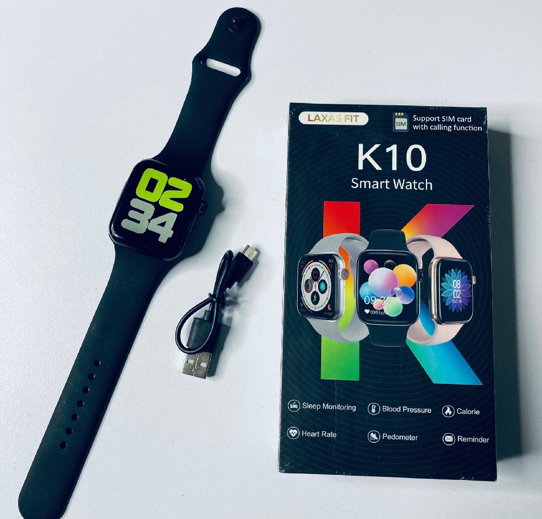 Picture of K10 Smartwatch with SIM & Memory Support | 100% Authentic | Long Battery Backup | Fitness & Health Tracker - Black