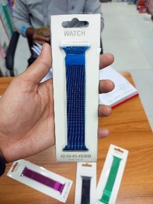 Picture of Mesh Magnetic Metal Bracelet Stainless Steel Strap for Apple iWatch Band 45mm 49mm Milanese Loop Band for iWatch series 9876 And Ultra Smart Watch