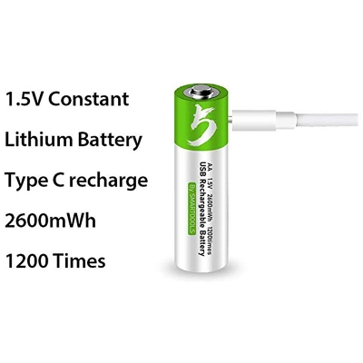 Picture of SmarTools RB40 Rechargeable Batteries (2 Pcs) | AA 2600mWh & AAA 750mWh 1.5V | Pencil Battery for Remote, Toys & Gadgets