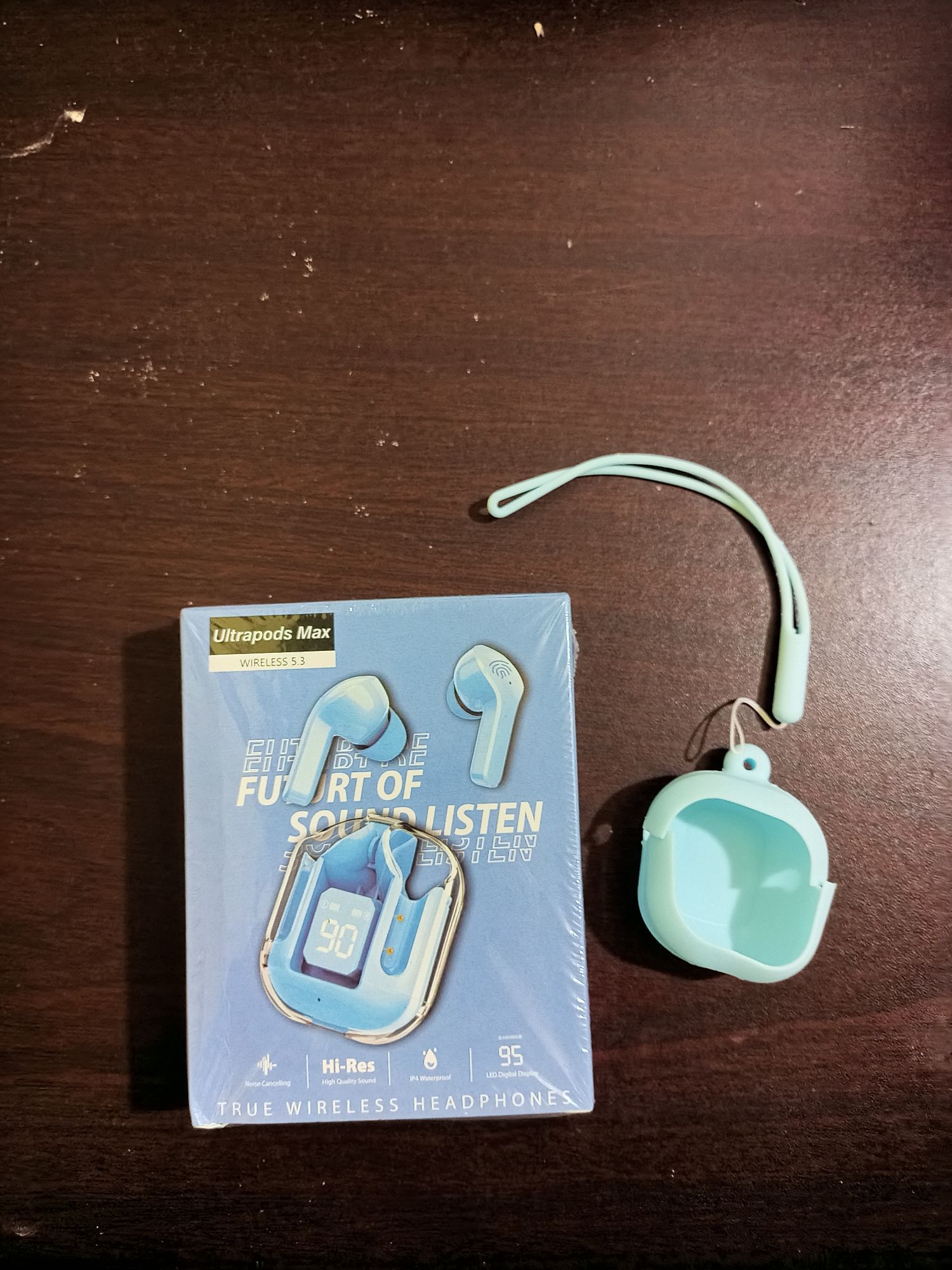 Picture of Ultrapods Pro Max TWS Wireless Bluetooth Headset Waterproof Noise Cancelling Led Earbuds - Multicolor