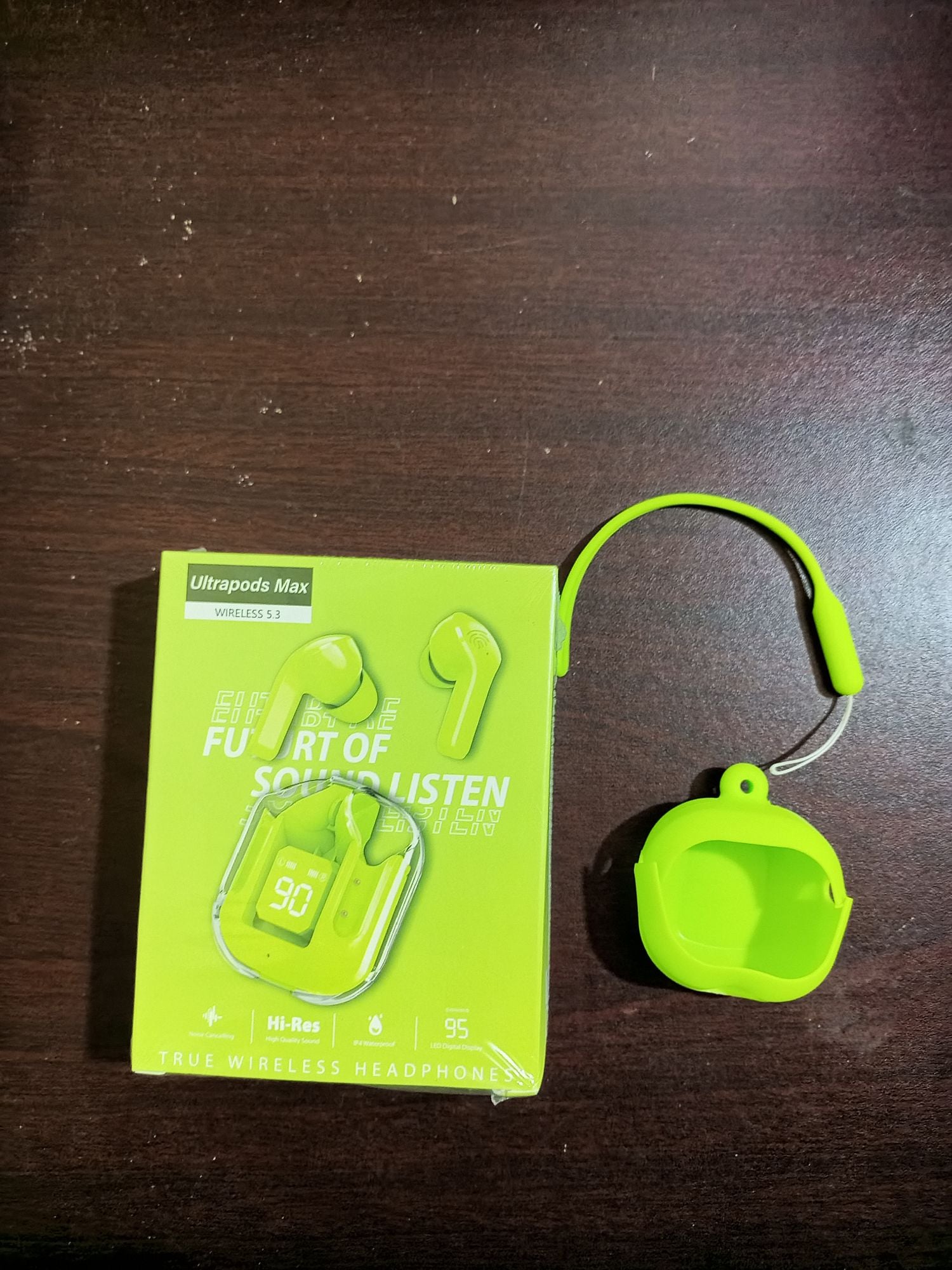 Picture of Ultrapods Pro Max TWS Wireless Bluetooth Headset Waterproof Noise Cancelling Led Earbuds - Multicolor