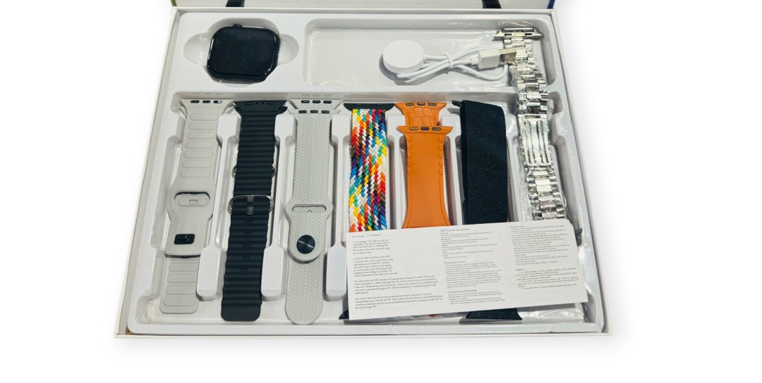 Picture of S10 Pro Max Smartwatch (7 Straps Combo) – Full Touch Screen, Health Monitor - Silver