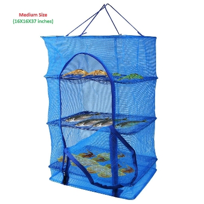 Picture of Foldable 4-Layer Multifunctional Food Drying Case | Medium Size 16x16 Inch | Kitchen Dehydrator & Snack Dryer