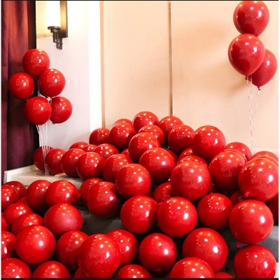 Picture of Monty Red Color Balloon - 15 Pcs - Red