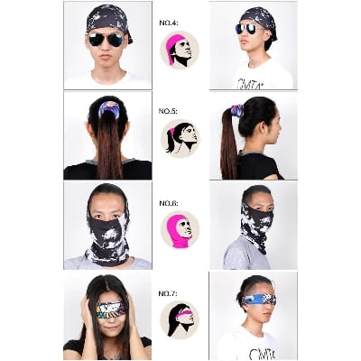 Picture of Leopard Print Headband Magic Bandana Microfiber Seamless Tubular hijab Neck Tube Sports Scarf Mask Headwear Motorcycle kerchief- Random