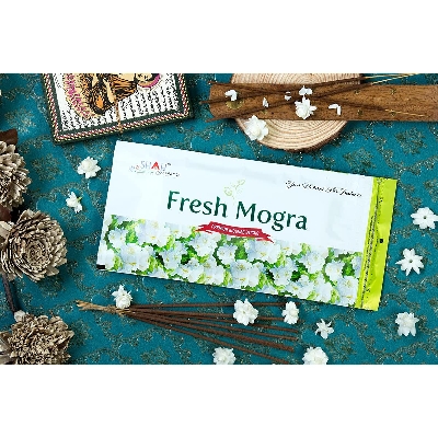 Picture of Shah Fragrances Fresh Mogra Zipper Incense Sticks (Pack of 1*130 Grams)