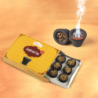 Picture of Mangaldeep Treya Power of 3in1 Sambrani Cups Cup Dhoop Black | 12 Cups in Per Pack| Dhoop for Pooja, Havan & Religious Rituals | Charcoal Free Easy to Burn Havan Cups for Positivity & Pooja Agarbatti