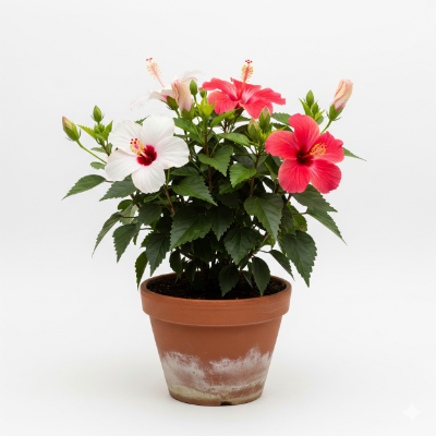 Picture of Desi Hibiscus (Joba) Plant – Attractive Red Flower