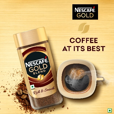 Picture of Gold Rich and Smooth Instant Coffee Powder, 190g Jar(Russia)