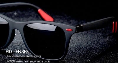 Picture of New Jaspeer Classic Retro Band Sunglasses Driving Sport Square Sunglasses Men Red