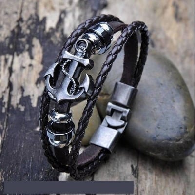 Picture of Latest Collection Leather Charm Bracelet For Boys And Men For Daily Party