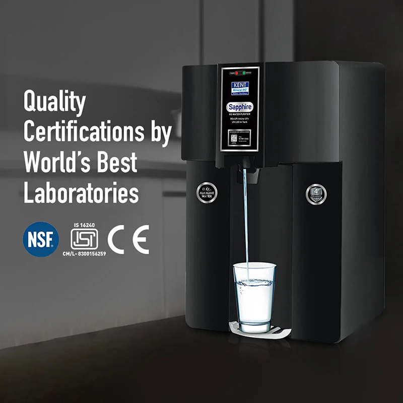 Picture of Kent 8 Liter Sapphire B Next Gen RO Water Purifier, RO+UF+Inline UV+Alkaline+TDS Control +UV LED in Tank