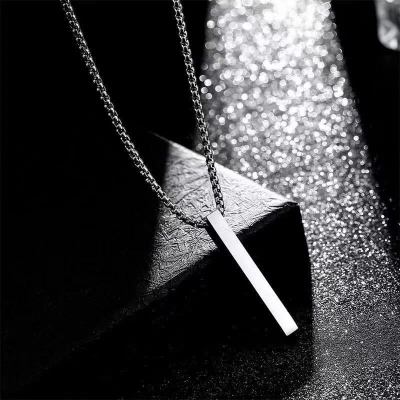Picture of Stylish Addition - Fashion New Pendant Necklace Men Punk Trendy Simple Stainless Steel Chain Jewellery Gift - Modern - Choice Expression