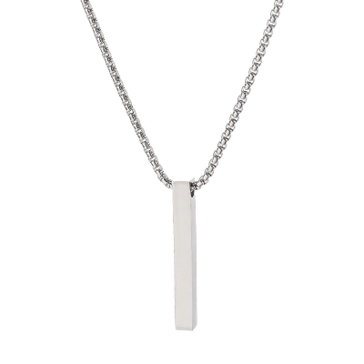 Picture of New Trendy Simple Stainless Steel Cuban Link Chain Necklace for Men - Men's Pendant