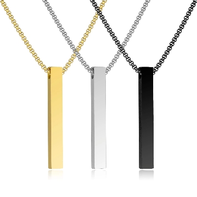 Picture of Fashion New Pendant Necklace Men Punk Trendy Simple Stainless Steel Chain Jewellery Gift