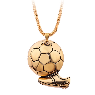 Picture of Stainless Steel Soccer Ball Sneakers Pendant Necklace Men