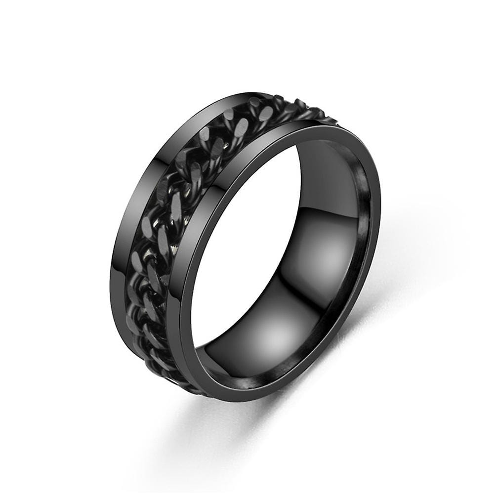 Picture of Men's punk design finger ring black