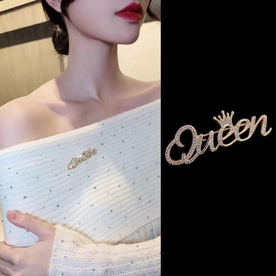 Picture of Queen Hijab pin(Golden color) Fashion Creative Safty Pins For girls and Women