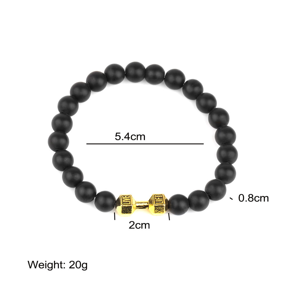 Picture of Golden  Dumbbell Sports Bracelet for Men