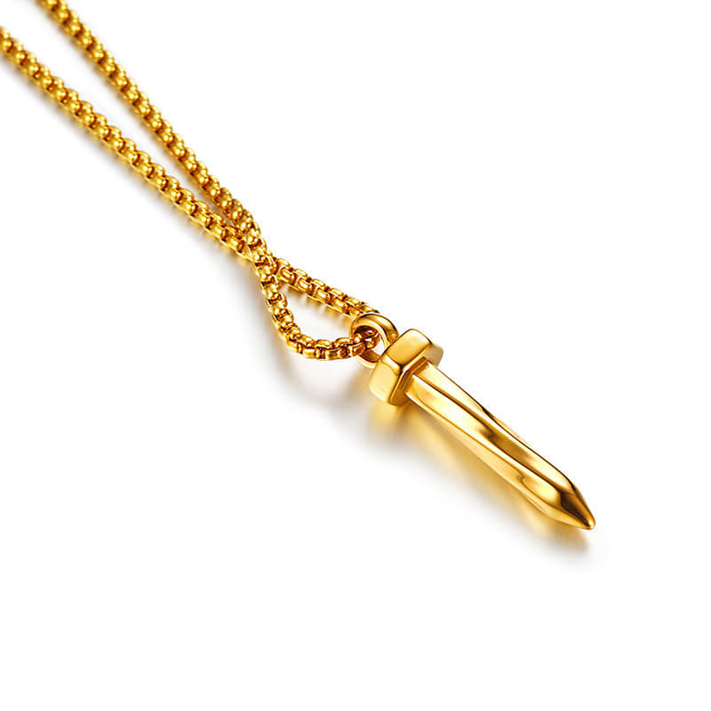 Picture of Twisted Nail Shape Titanium Steel Chain  For Men