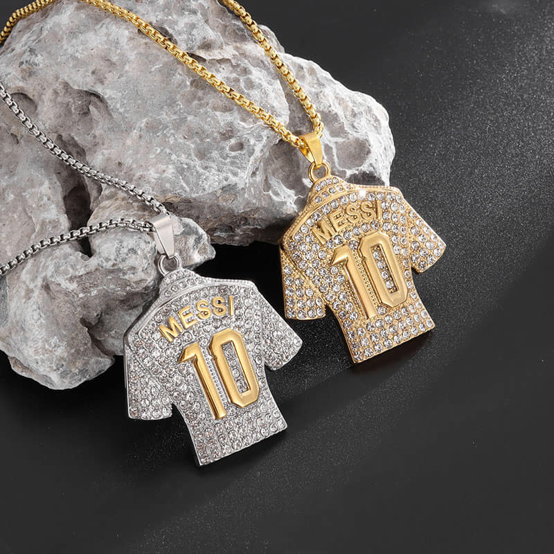 Picture of The Legend of Ice Zircon Pendant Silver Golden Necklace for Men Women Punk Hip-Hop Jewelry