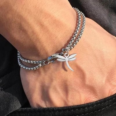 Picture of Mens stainless steel chain bracelet - Very Appealing - In line with current fashion trends