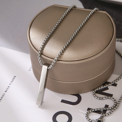 Picture of Fashion New Pendant Necklace Men Punk Trendy Simple Stainless Steel Chain Jewellery Gift