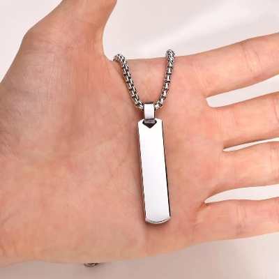 Picture of Silver Stainless Steel Trendy Fashion Necklace For Men