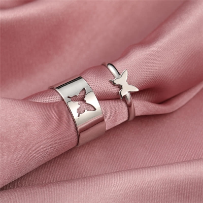 Picture of Fashion Real Love Heart Stainless Steel Couple Finger Ring
