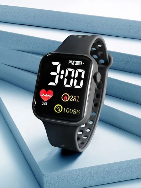 Picture of New LED Digital Fashionable Luxury Silicone Band Sports Colourful Belt Watch for Men