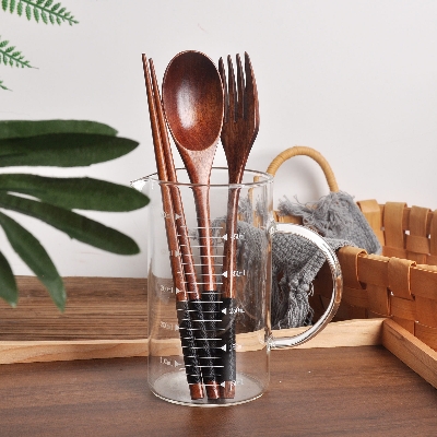 Picture of Japanese Wood Cooking Utensils With Case | Spoon Set, Natural wooden
