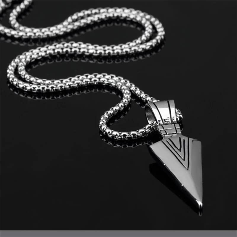 Picture of Silver Stainless Steel Arrow Rocking Pendant for Men