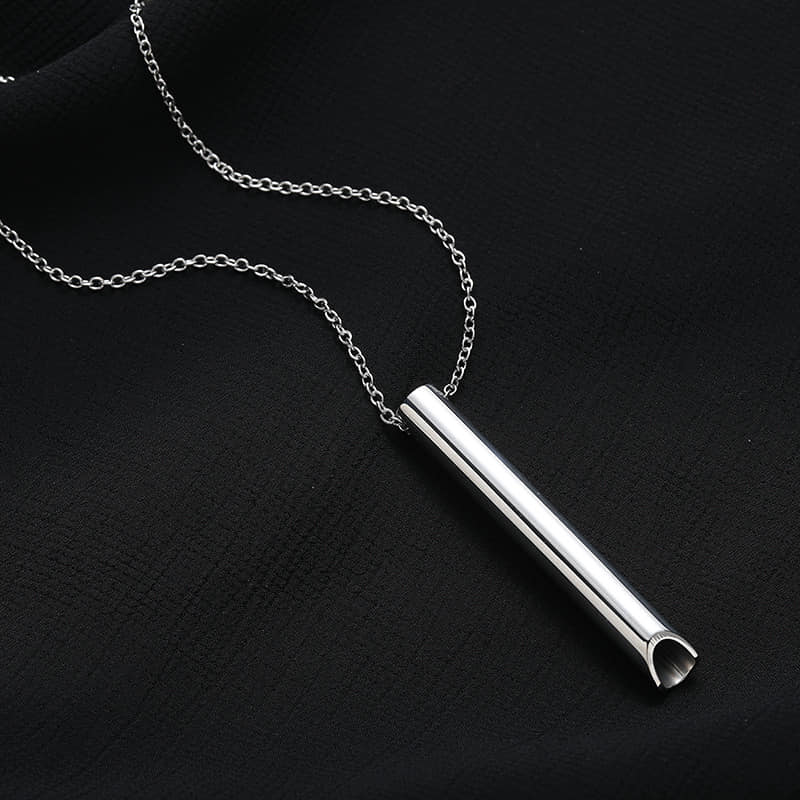 Picture of Silver Color  Breathing Necklace Metal Chain for Men