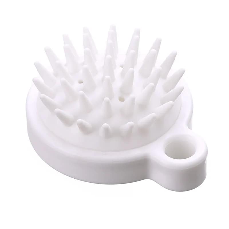 Picture of New White Hair Brushes Handheld Massage Brush Head Body Scalp Massage Brush Comb Hair Cleaning Comb Head Massager Cepillo Cabello