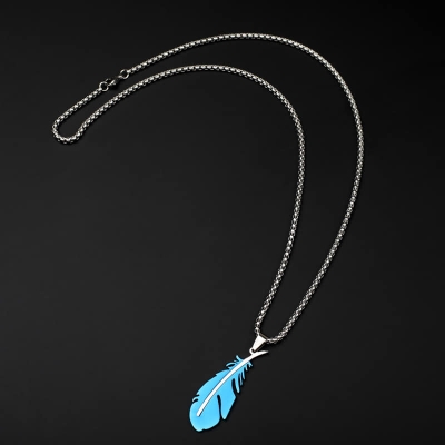 Picture of New Men's Solid Sterling Silver Rhodium Plated Chain Necklace For Men