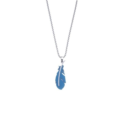 Picture of New Men's Solid Sterling Silver Rhodium Plated Chain Necklace For Men