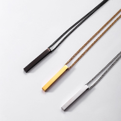 Picture of New Men's Arrow Black Silver Golden Pendant Necklace Stainless Steel Male Punk Retro Jewelry