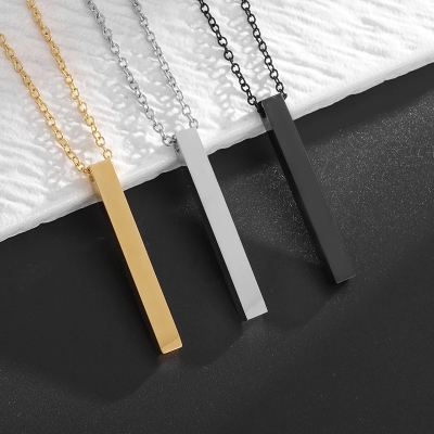 Picture of New Men's Arrow Black Silver Golden Pendant Necklace Stainless Steel Male Punk Retro Jewelry