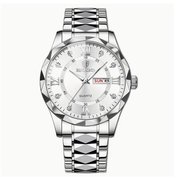 Picture of POEDAGAR Top Brand Luxury Man Wristwatch  Luminous Date Week Men Watches Stainless Steel Quartz Men's Watch