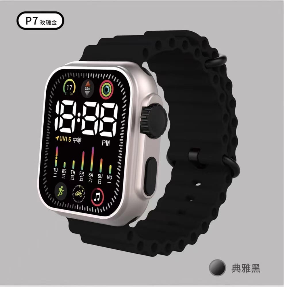 Picture of New LED Digital Fashionable Luxury Silicone Band Sports Colourful Belt Watch for Men