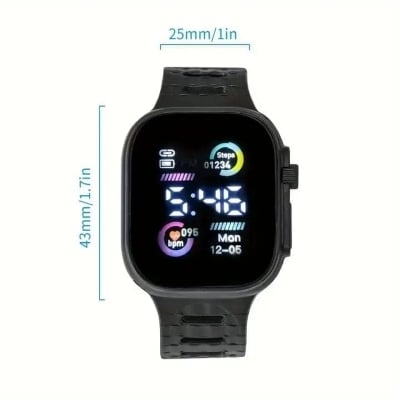 Picture of LED Digital Fashionable Luxury Silicone Band Sports Colourful Belt Watch for Men