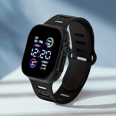 Picture of LED Digital Fashionable Luxury Silicone Band Sports Colourful Belt Watch for Men