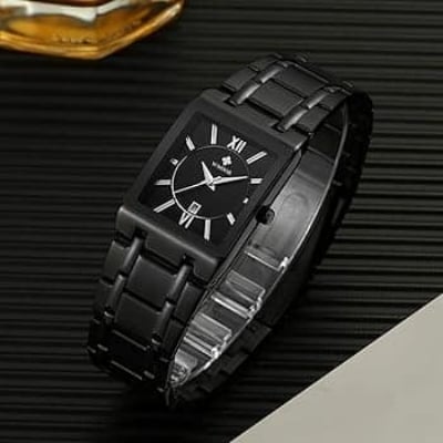 Picture of Black Square Quartz Watches For Men