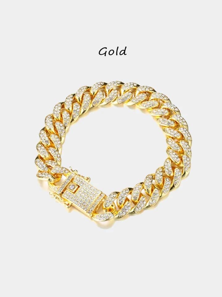 Picture of Bracelet for Men Cuban Link Watch Bracelets Miami Cuban Bracelets Bracelet
