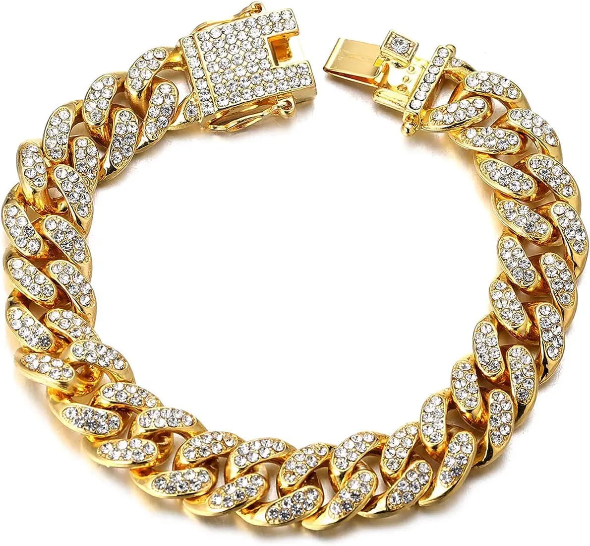Picture of Bracelet for Men Cuban Link Watch Bracelets Miami Cuban Bracelets Bracelet