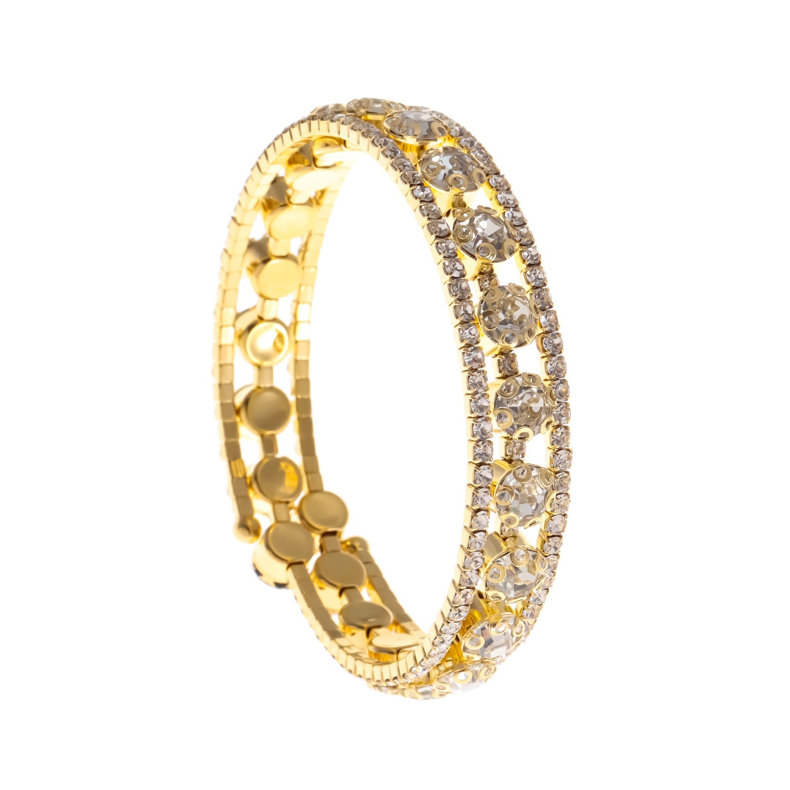 Picture of Women Golden Color Lucky Bracelet Diamond   Crystal Bracelet For  Women