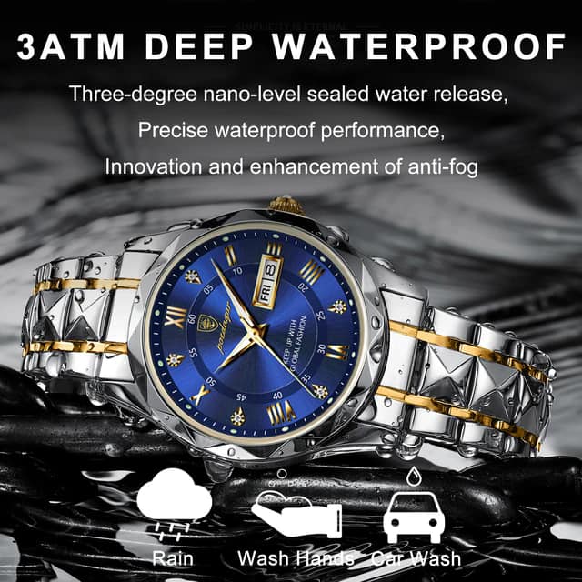 Picture of POEDAGAR New Fashion Men's Watches Top Brand Stainless Steel Luxury Men Quartz Wristwatches Relogio Masculino