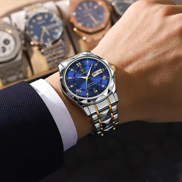 Picture of POEDAGAR New Fashion Men's Watches Top Brand Stainless Steel Luxury Men Quartz Wristwatches Relogio Masculino