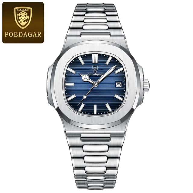 Picture of POEDAGAR New Fashionable Men's Watches Top Brand Stainless Steel Luxury Men Quartz Wristwatches Relogio Masculino